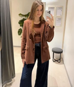 Wide jeans high waist | Tumma denim | Naiset | Kappahl