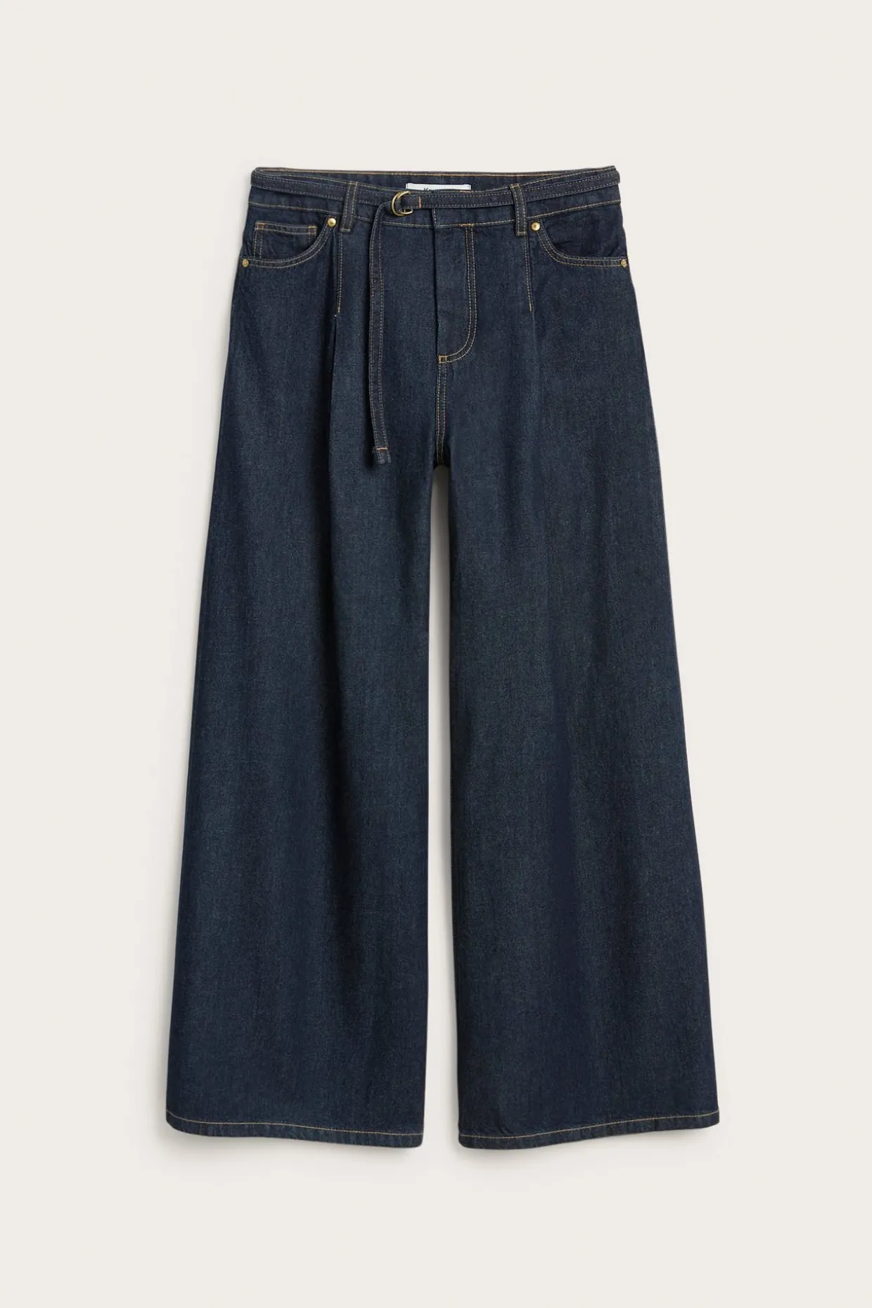 Wide jeans high waist | Tumma denim | Naiset | Kappahl