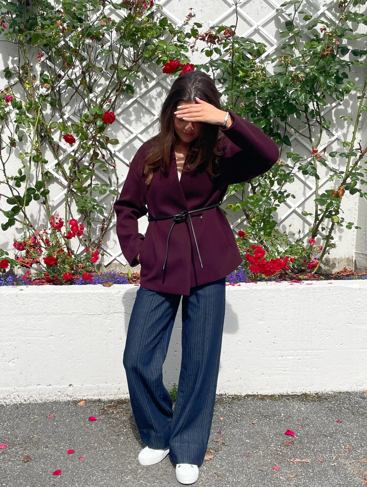 Wide jeans high waist | Tumma denim | Naiset | Kappahl