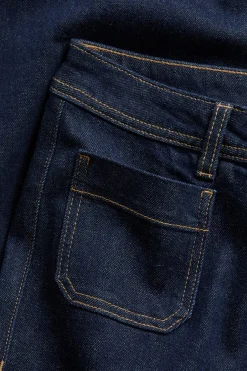 Wide jeans high waist | Tumma denim | Naiset | Kappahl