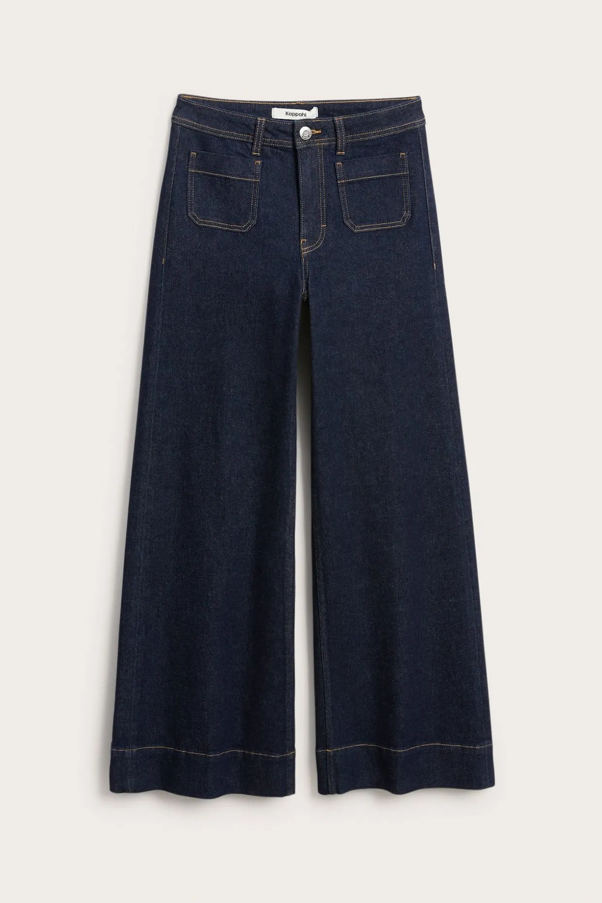 Wide jeans high waist | Tumma denim | Naiset | Kappahl