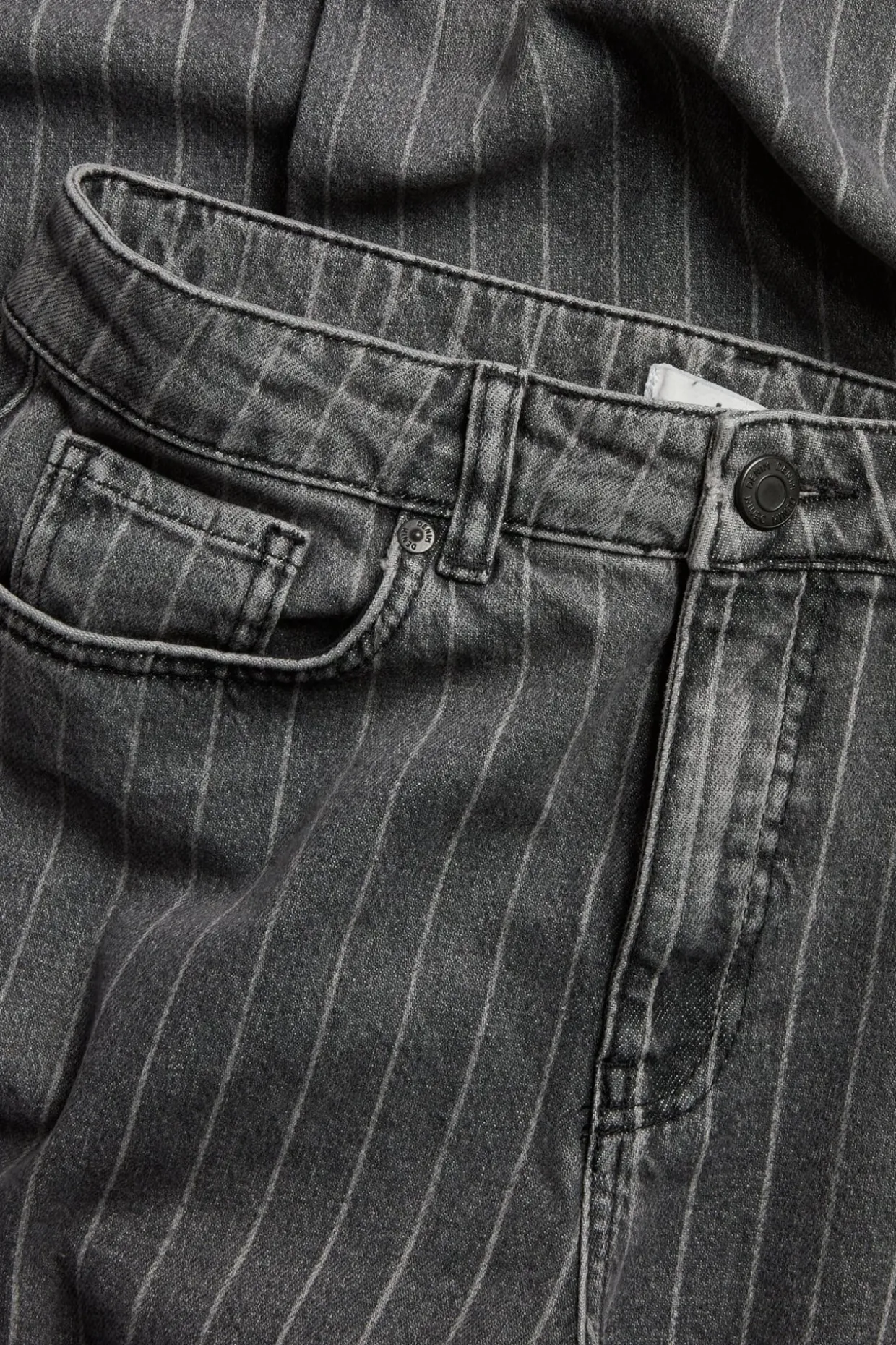 Wide jeans high waist | Tummanharmaa | Naiset | Kappahl