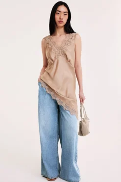 Wide jeans high waist | Vaalea denim | Naiset | Kappahl