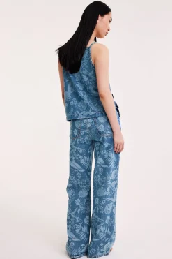 Wide jeans high waist | Vaalea denim | Naiset | Kappahl