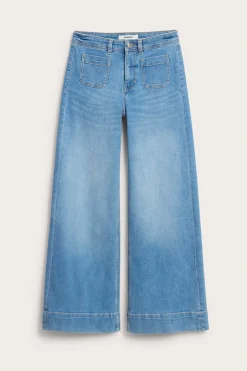 Wide jeans high waist | Vaalea denim | Naiset | Kappahl