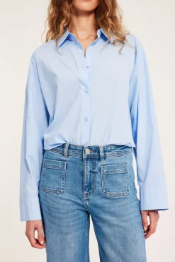 Wide jeans high waist | Vaalea denim | Naiset | Kappahl