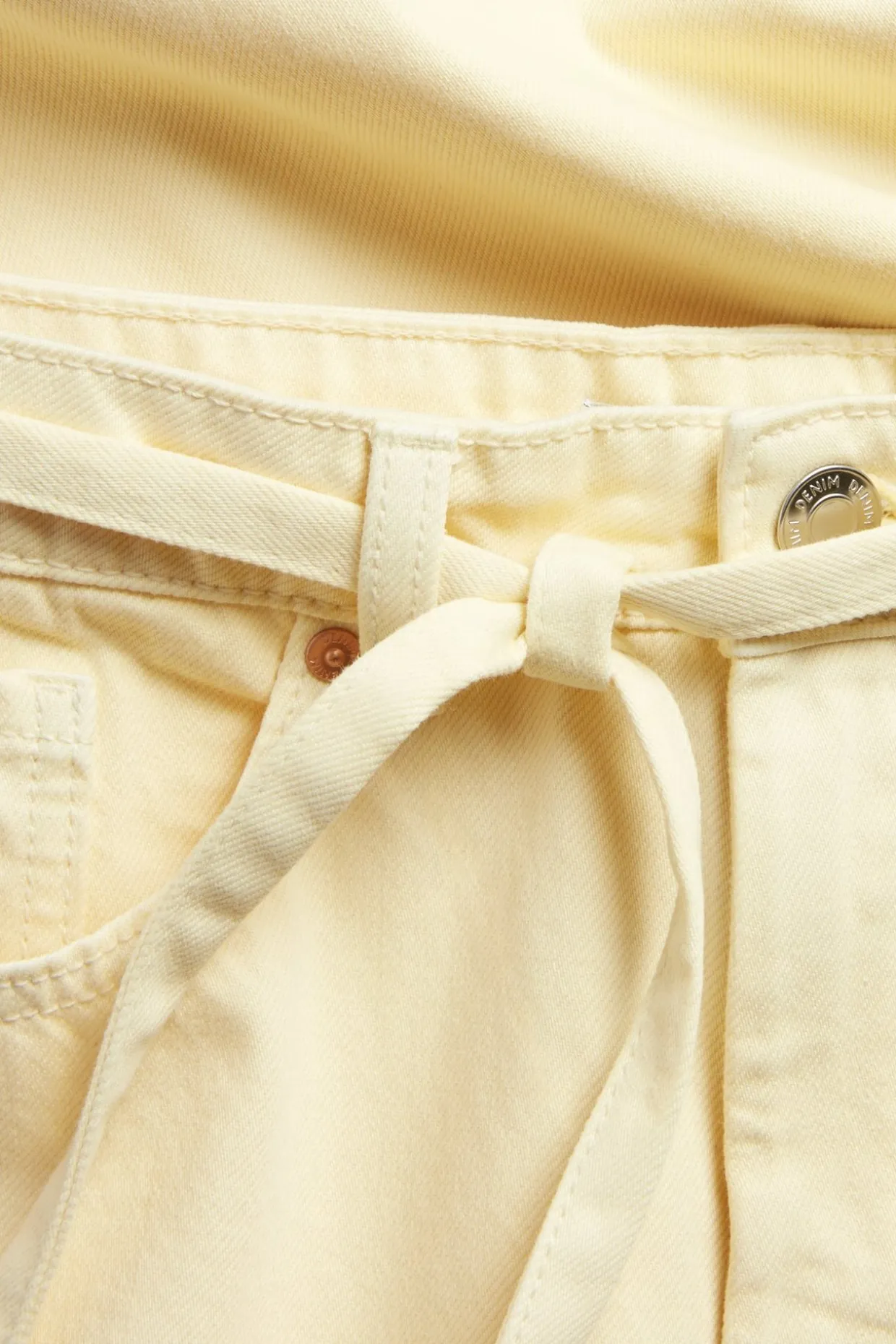 Wide jeans high waist | Vaaleankeltainen | Naiset | Kappahl