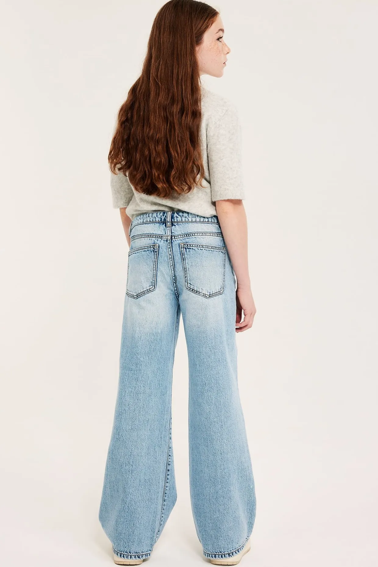 Wide jeans low waist | Vaalea denim | Lapset | Kappahl