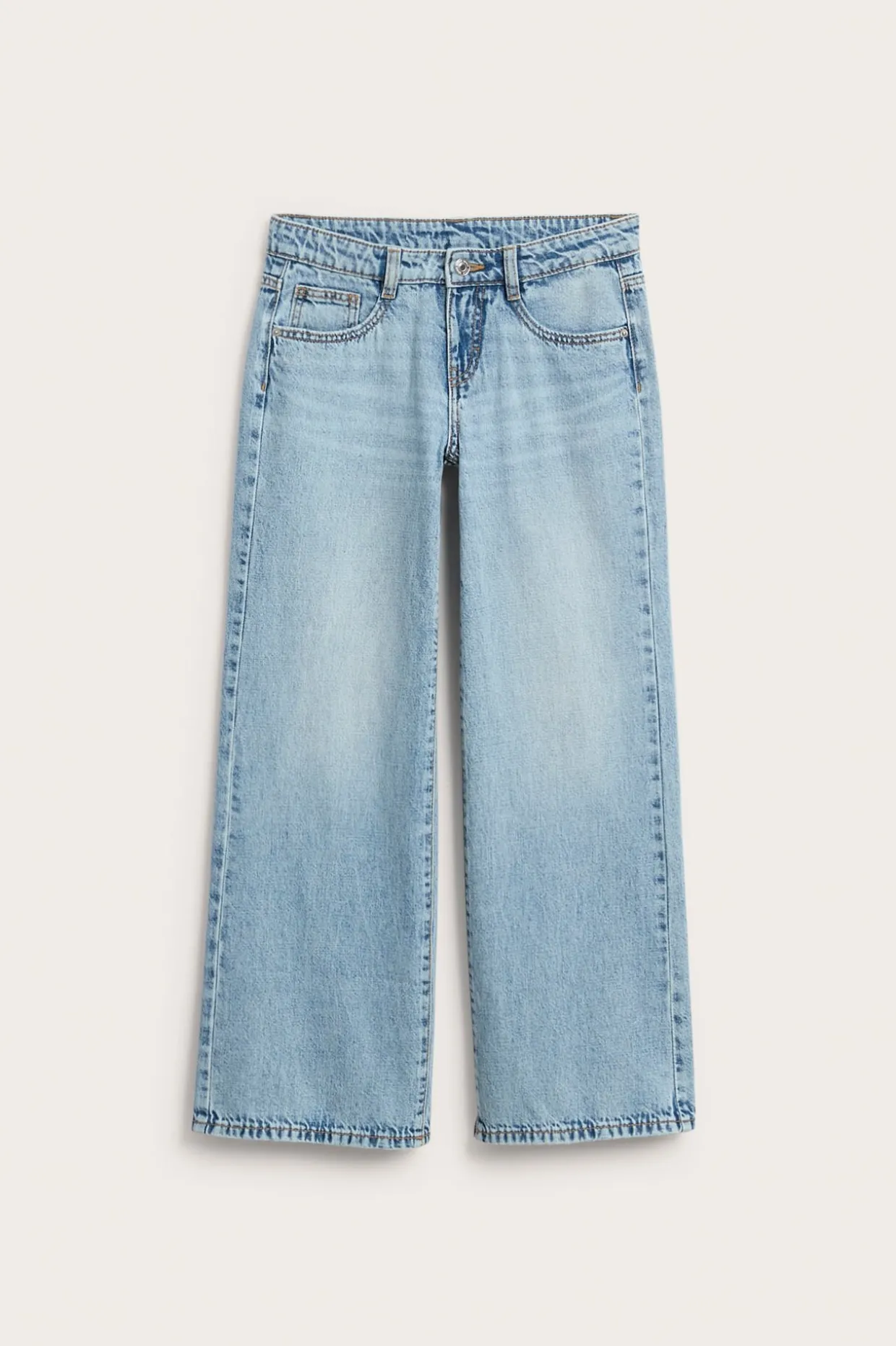Wide jeans low waist | Vaalea denim | Lapset | Kappahl
