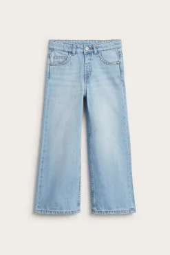 Wide jeans mid waist | Vaalea denim | Lapset | Kappahl