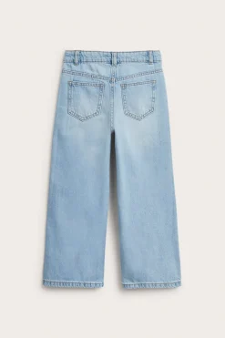 Wide jeans mid waist | Vaalea denim | Lapset | Kappahl