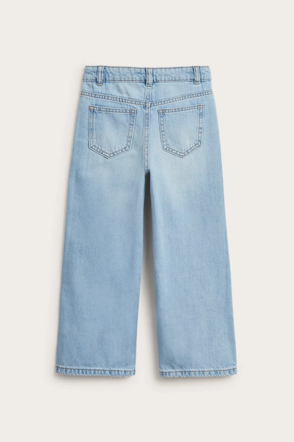 Wide jeans mid waist | Vaalea denim | Lapset | Kappahl