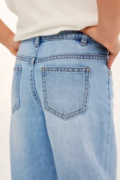 Wide jeans mid waist | Vaalea denim | Lapset | Kappahl