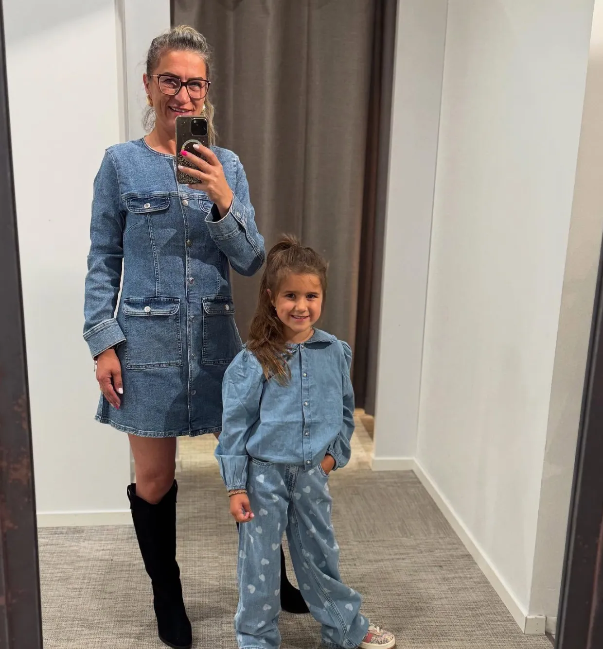 Wide jeans mid waist | Vaalea denim | Lapset | Kappahl