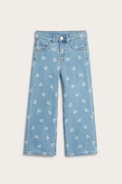 Wide jeans mid waist | Vaalea denim | Lapset | Kappahl