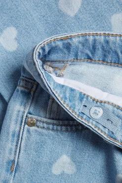 Wide jeans mid waist | Vaalea denim | Lapset | Kappahl