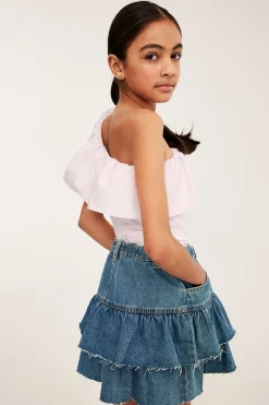 Yksiolkaiminen röyhelöpaita | Vaaleanpunainen | Lapset | Kappahl